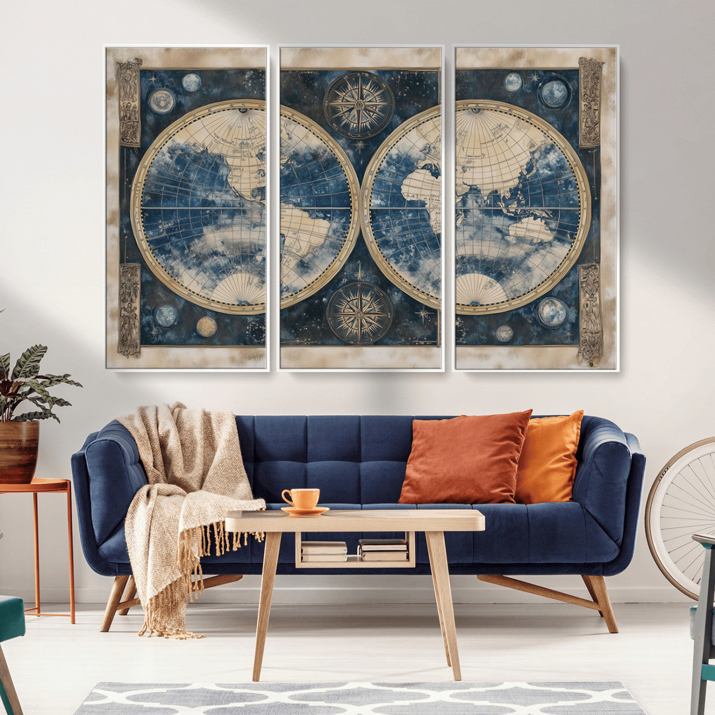 MGV-FC-48X32-3P - World Map Canvas Print