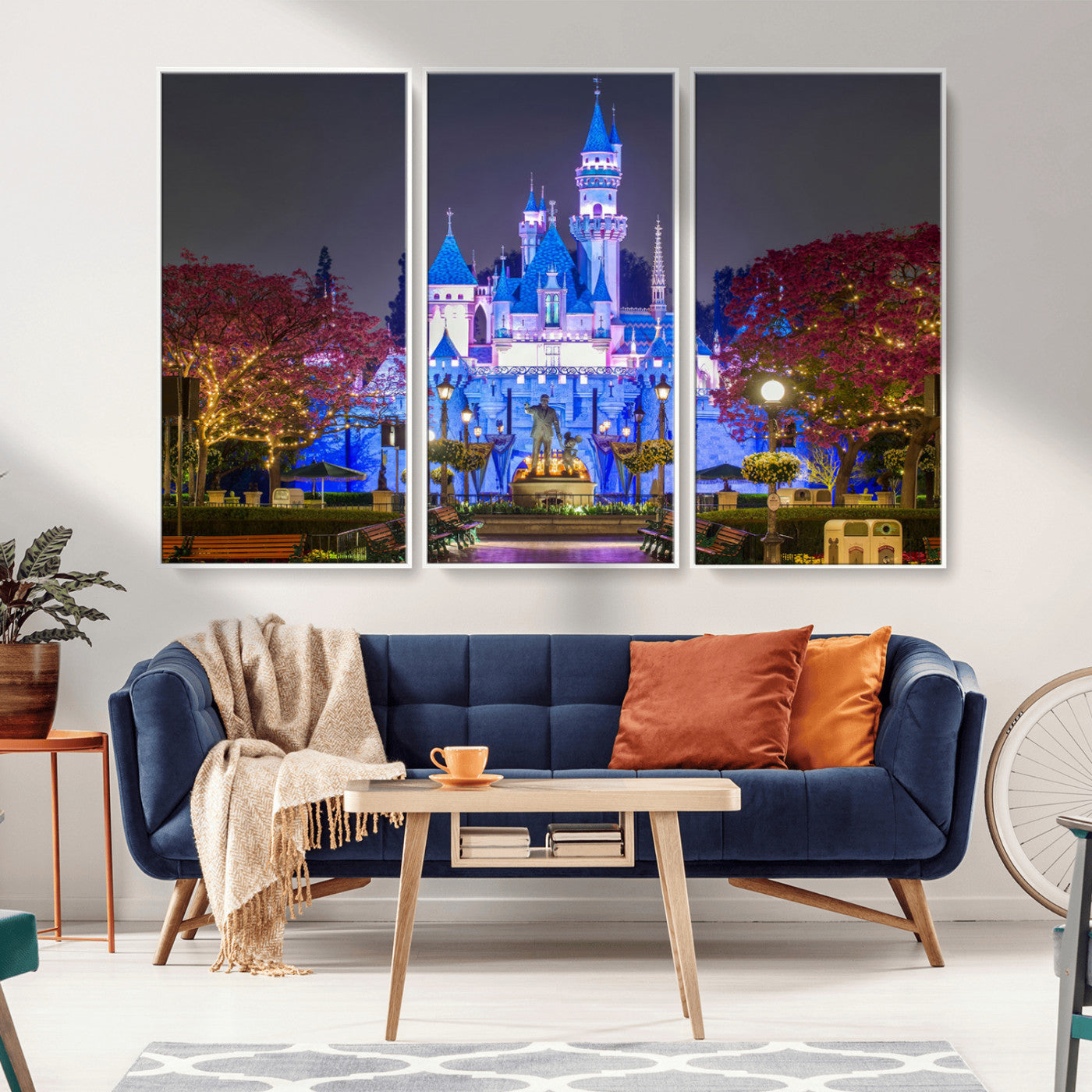 66710-MGV-CV-36X24-Large Disney Castle Wall Art Canvas Print - Magic Kingdom Kids Room Decoration Disney World