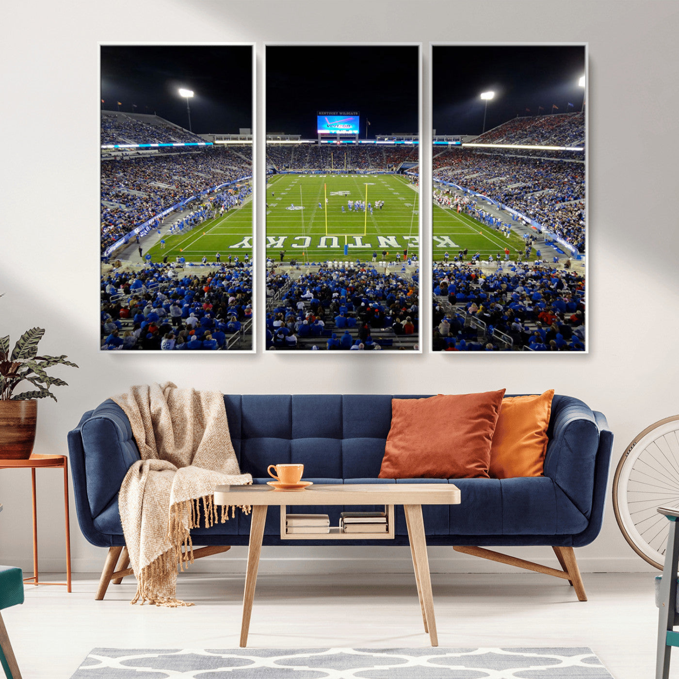 MGV-FC-48X32-3P - Kroger Field Canvas Wall Art - Kentucky Stadium Wall Art Print - Sunset Football Stadium Wall Decor