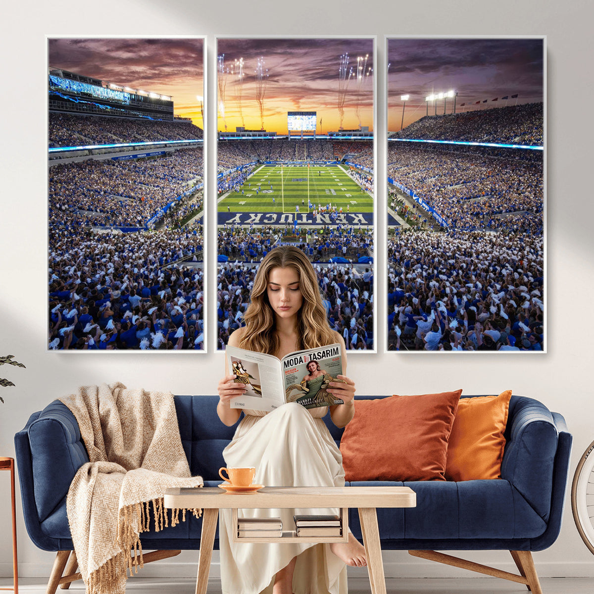 78524-MGV-CV-36X24 - Kroger Field Wall Art Print, Kentucky Stadium Wall Art