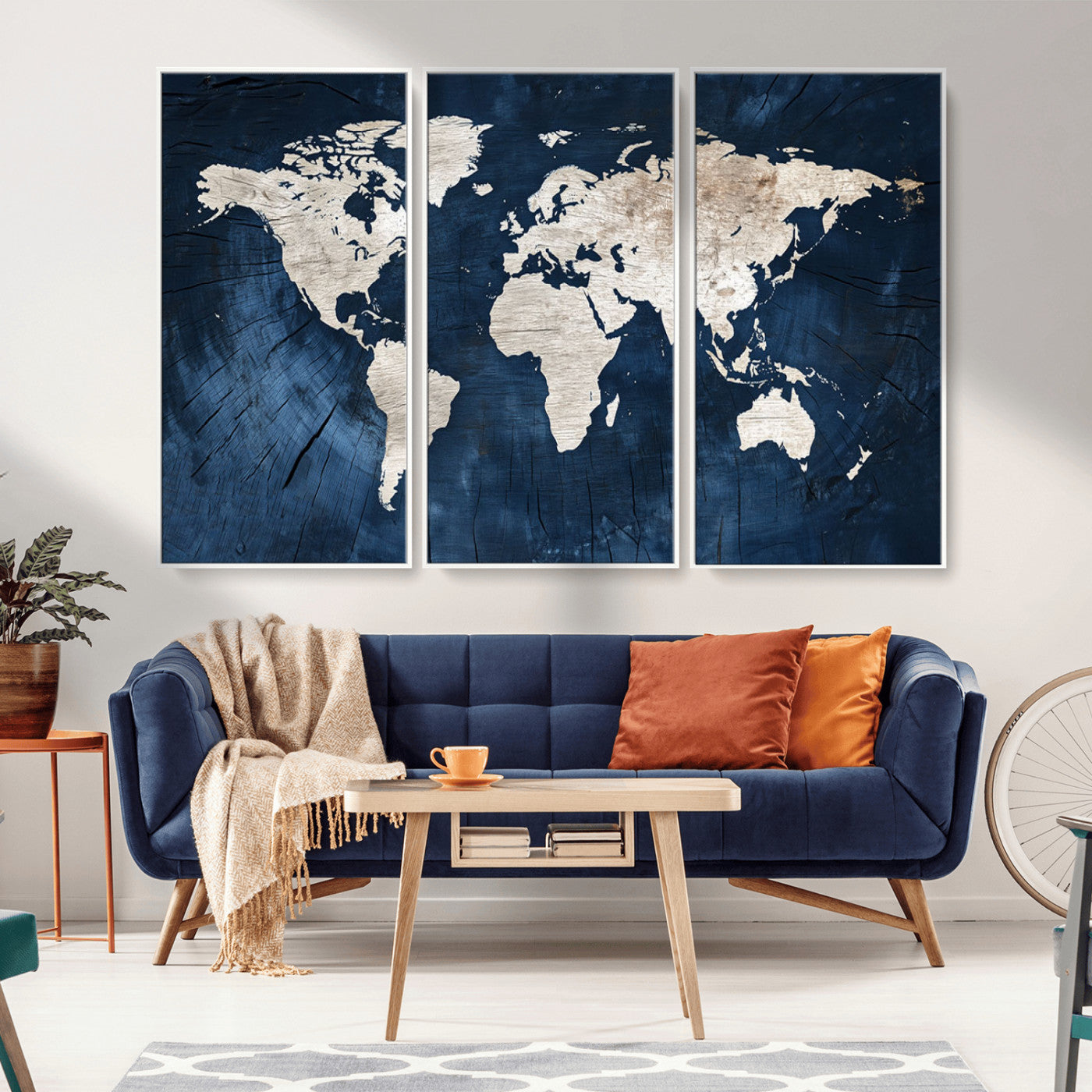 MGV-FC-48X32-3P - Push Pin World Map Canvas Print – Framed Wall Art for Couples to Track Their Travels – Anniversary