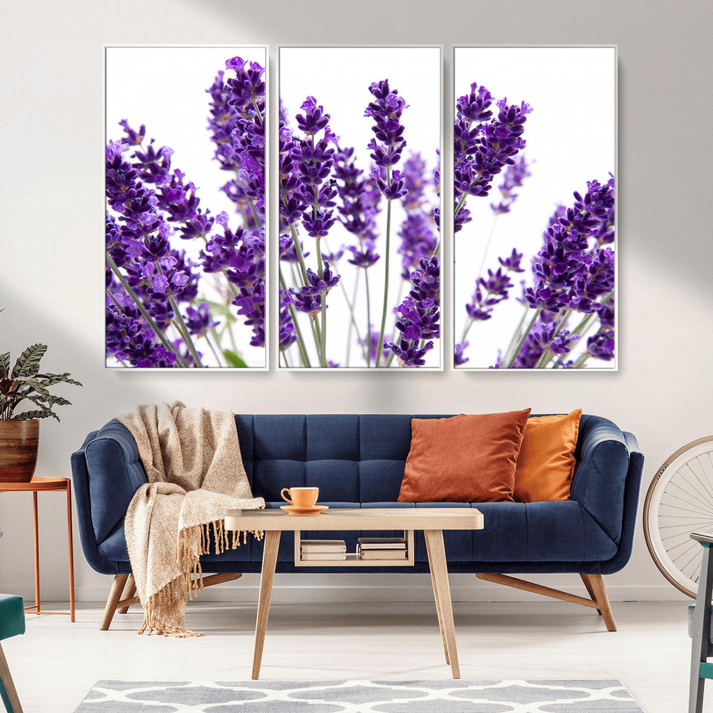 MGV-FC-48X32-3P - Lavender Flower Wall Art Canvas Print