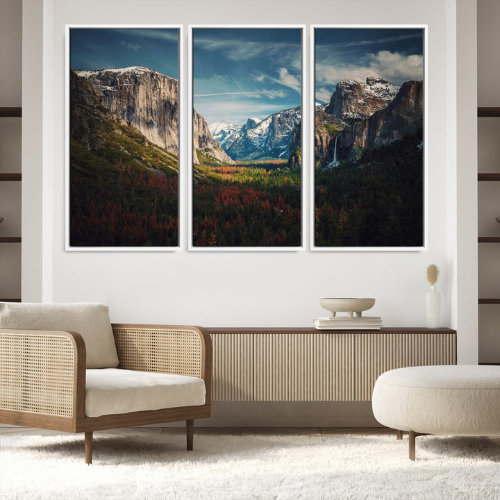 Yosemite National Park Wall Art Canvas Print, Mountain Landscape Print, Framed El Capitan Art Print, Large Scenic Nature Printing