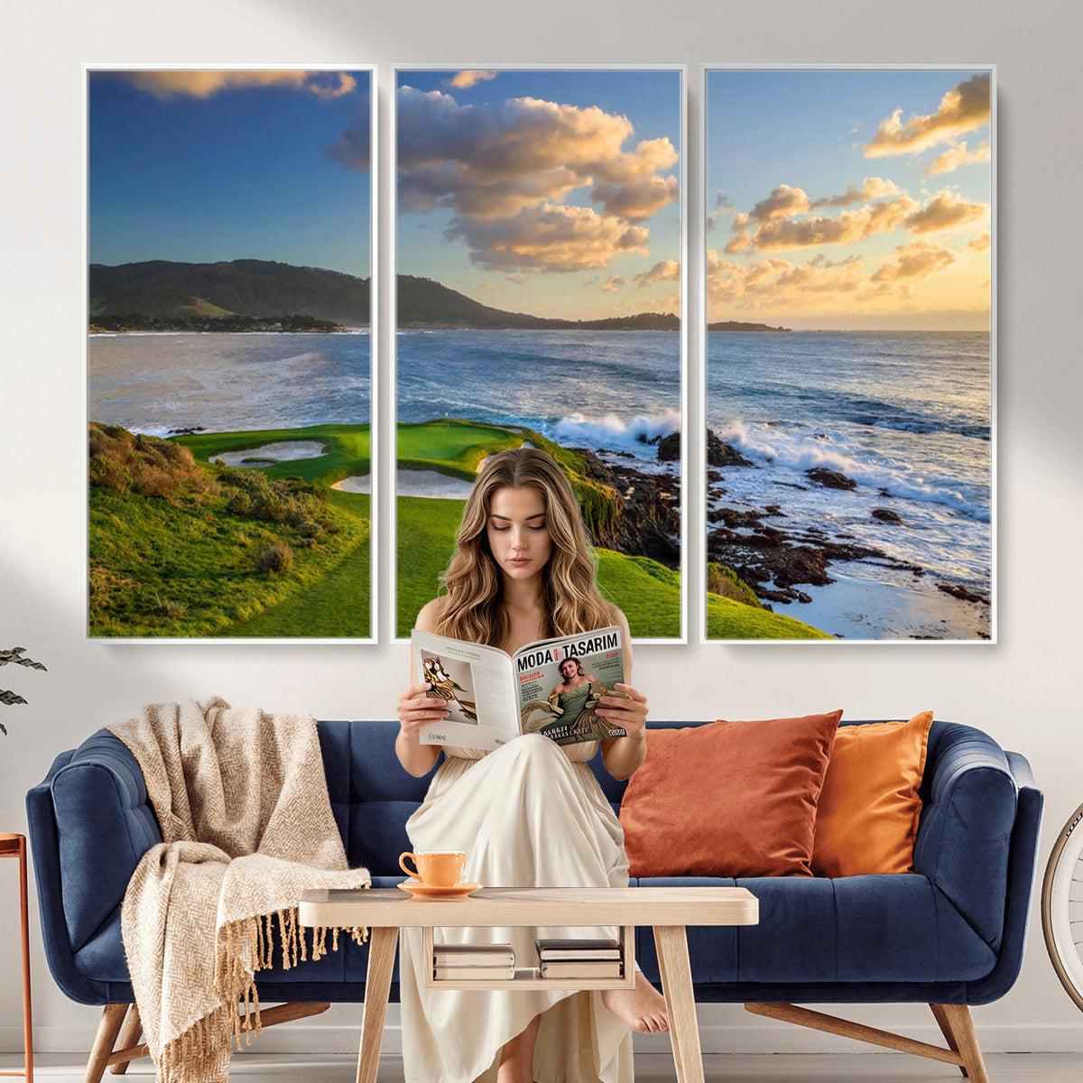 50107048-MGV-CV-36X24 - Pebble Beach Golf Links Wall Art Canvas Print