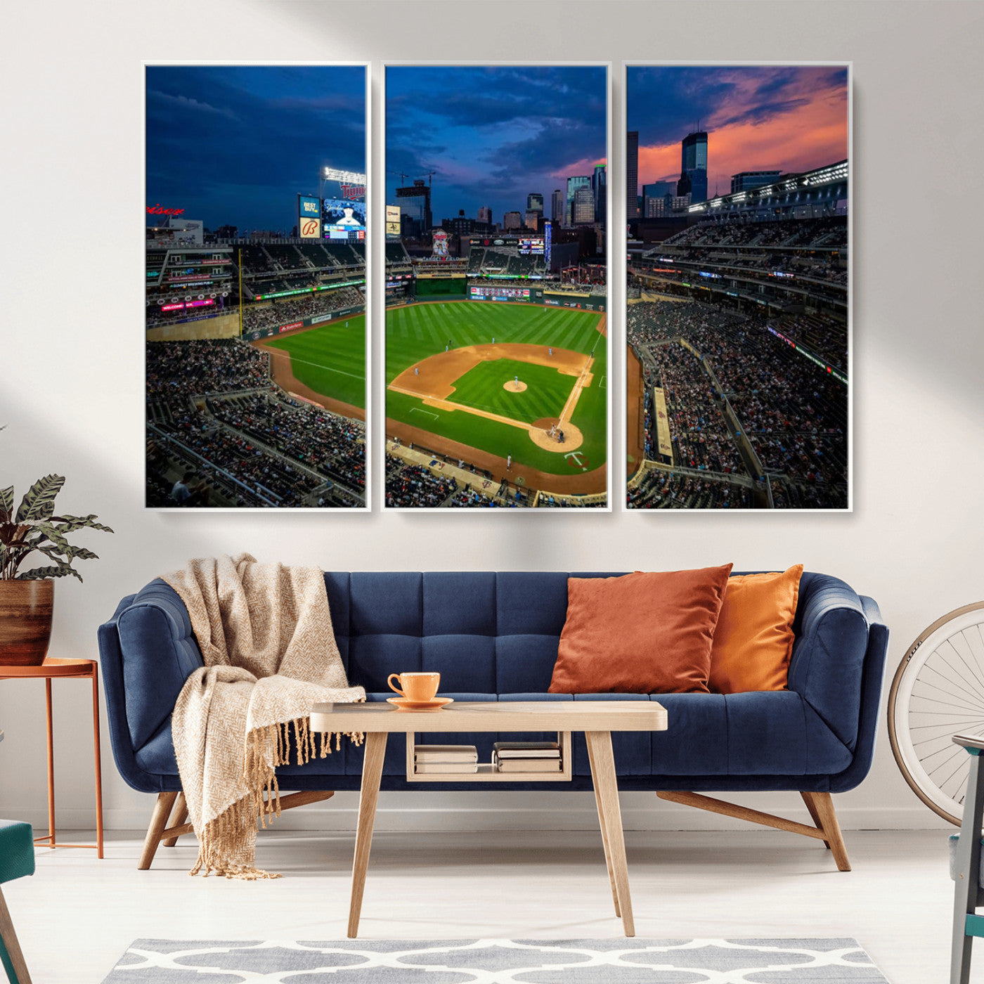 Target Field Wall Art Canvas Print, Baseball Stadium Print, Minneapolis Major League Baseball's Minnesota Twins