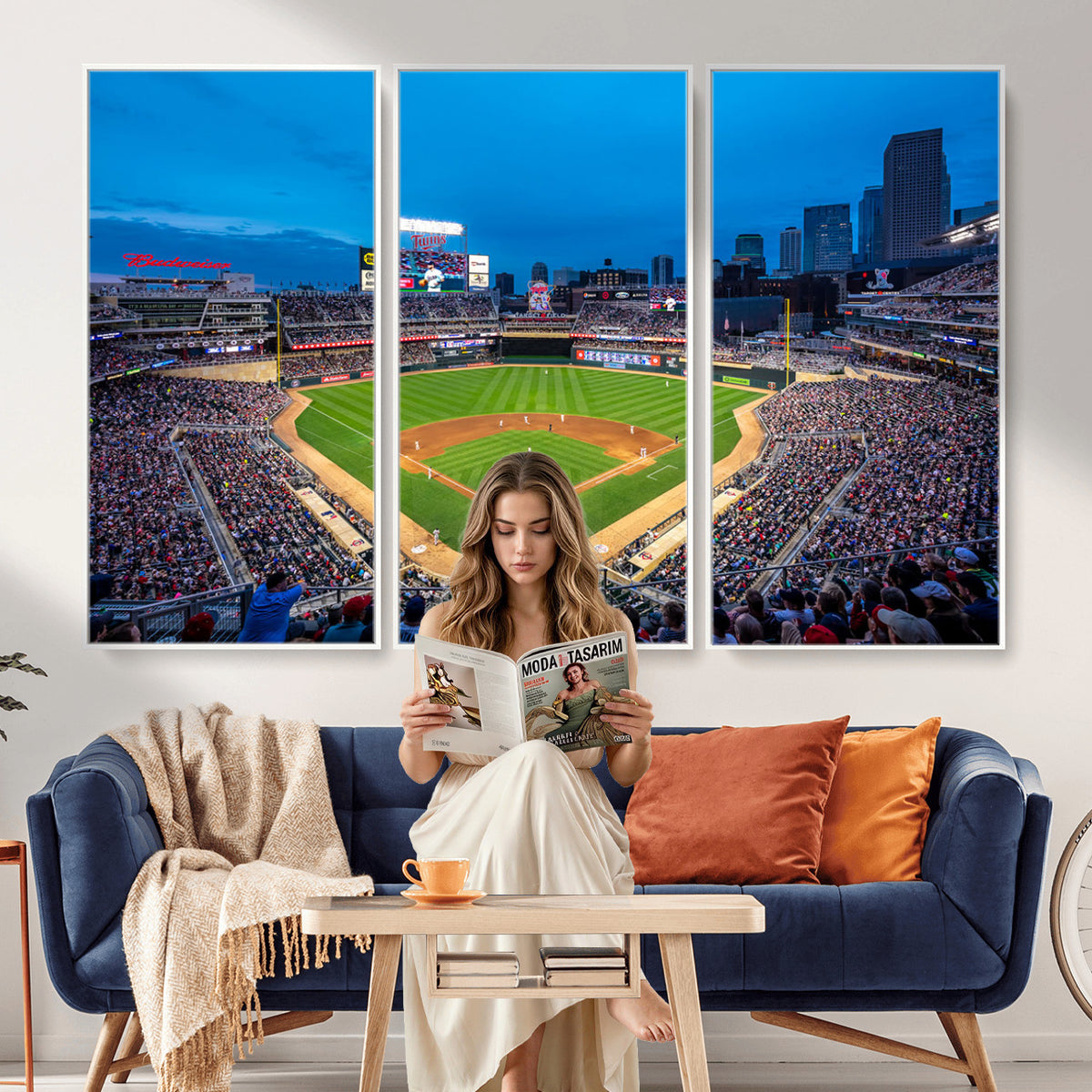 77273035-MGV-CV-36X24 - Target Field Stadium Wall Art Canvas Print, Minnesota Twins