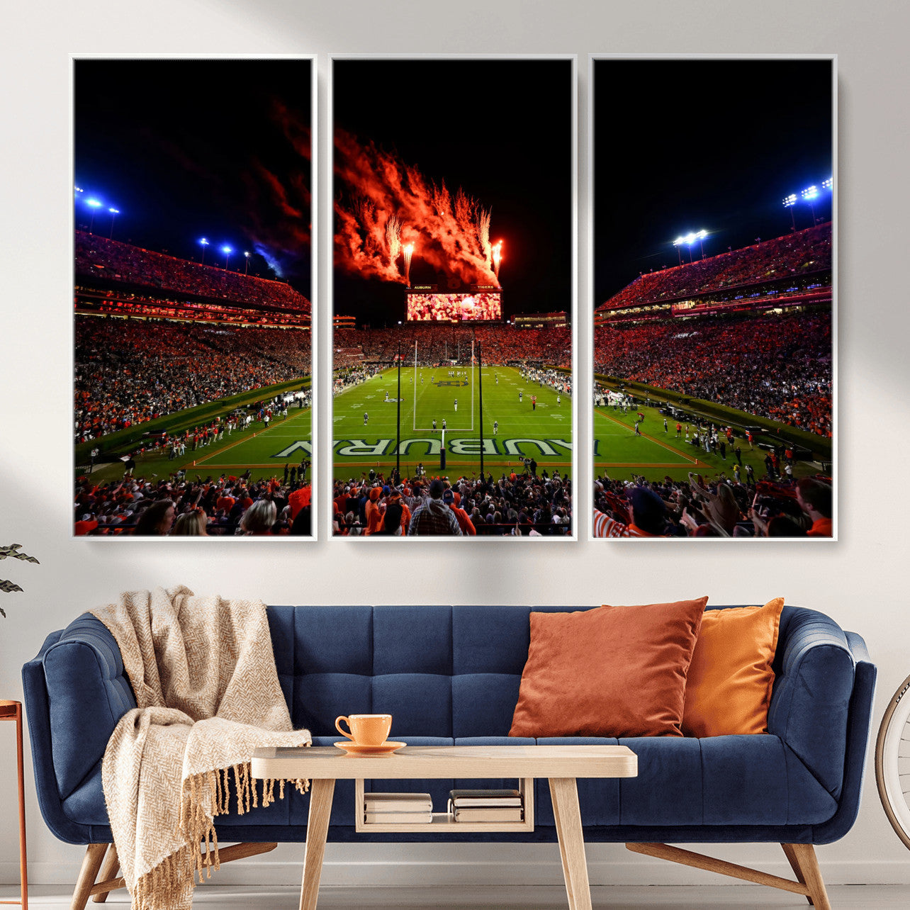 59046876-MGV-CV-36X24-Jordan-Hare Stadium Wall Art Canvas Print, Football Stadium Aerial View, College Sports Art for Man Cave or Game Room (Copy)
