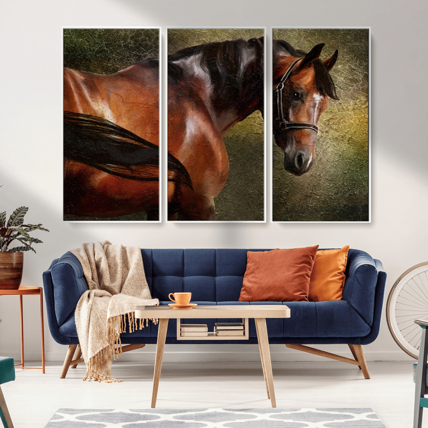 MGV-FC-48X32-3P - Wild Horses Wall Art Canvas Print