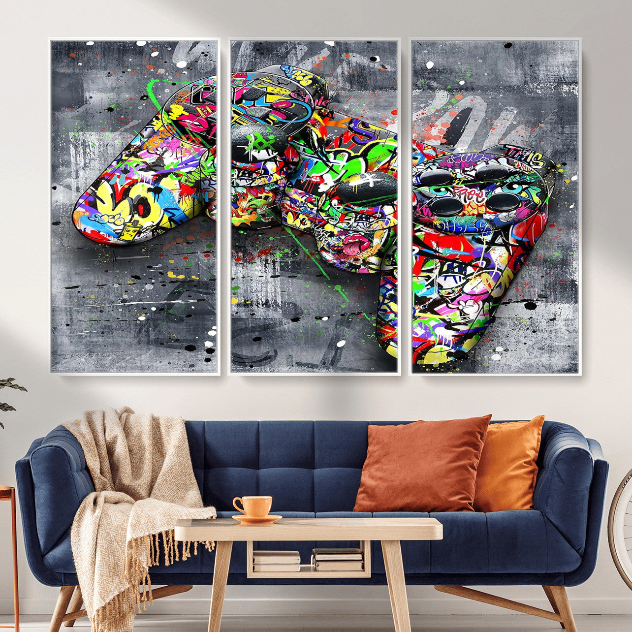 42929610-MGV-CV-36X24 - Graffiti Canvas Wall-Art For Bedroom - Gaming Wall Art For Teen Boys - Abstract Painting Pop Art Modern Home Wall Decor Ready to Hang
