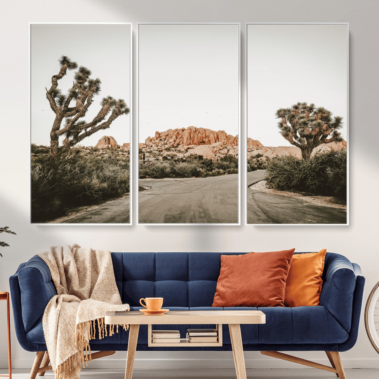 97248544-MGV-CV-36X24 - Joshua Tree Desert Wall Art Canvas Print, Minimal Southwestern Landscape Nature Wall Decor for Modern and Boho Interiors