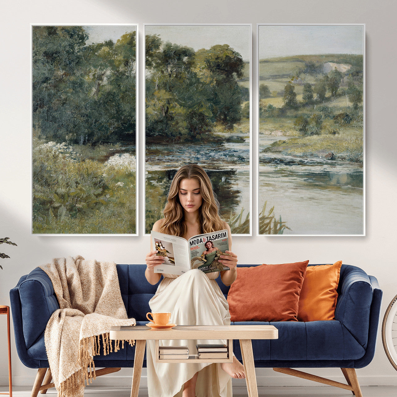 63256010-MGV-CV-36X24 - Edward Mitchell Bannister Streamside Wall Art Canvas Print