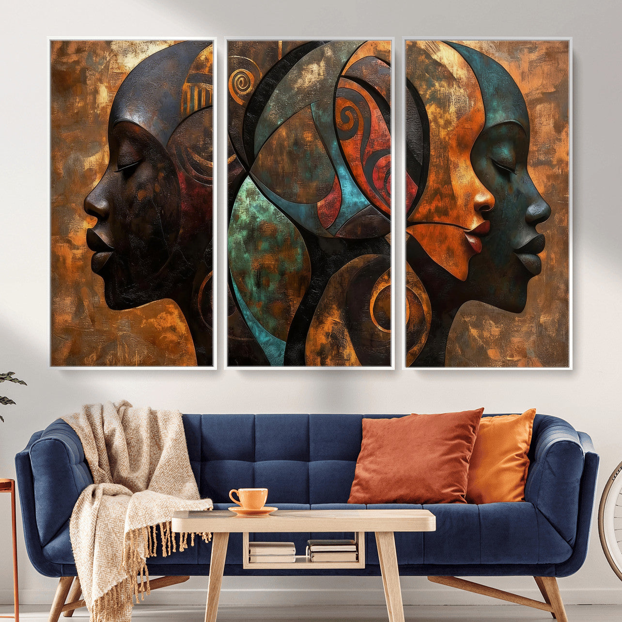 81517886-MGV-CV-36X24 - Abstract Afro American Women Wall Art Canvas Print