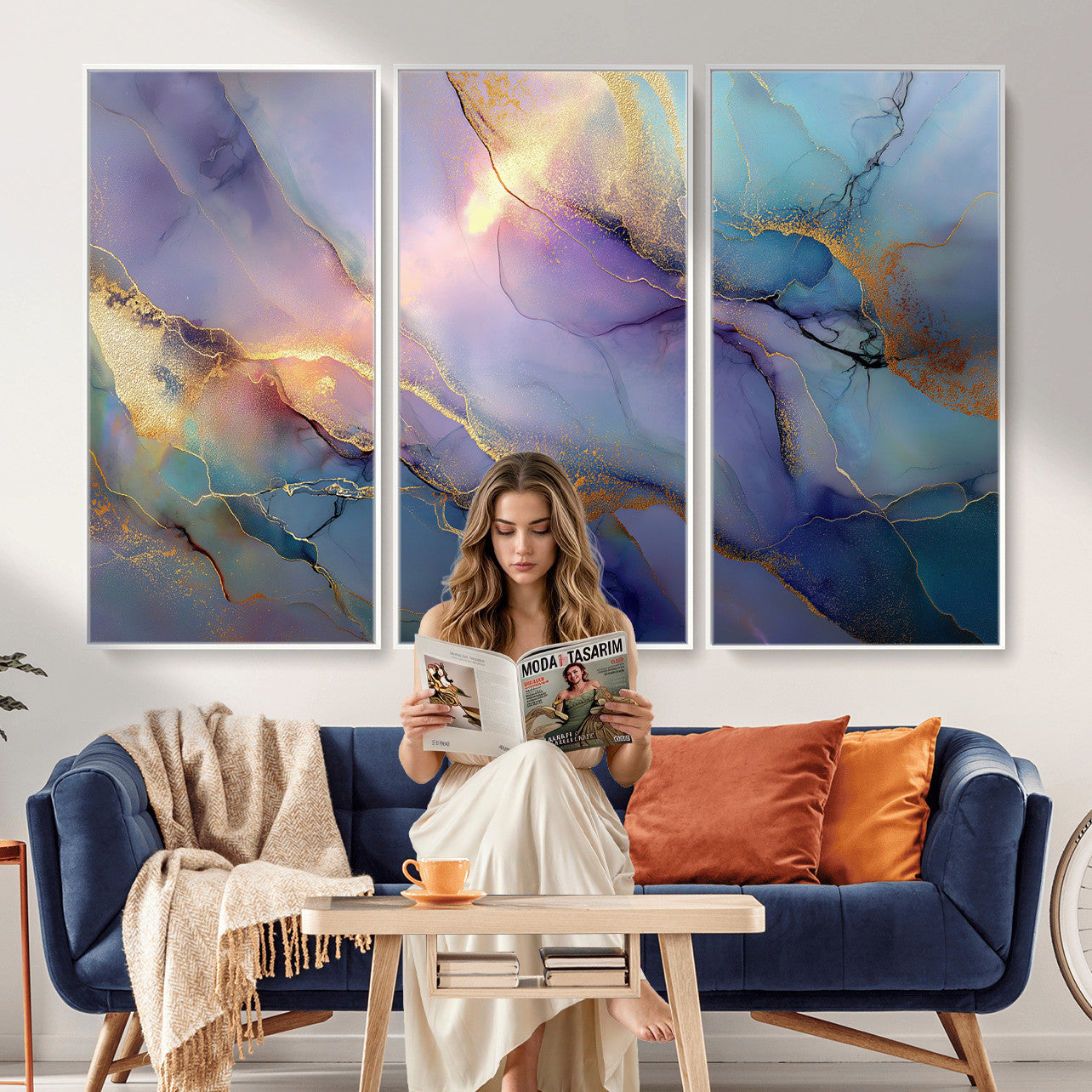 50939878-MGV-CV-36X24 - Colorful Abstract Canvas Wall Art Print, Vibrant Popup Color Art Print