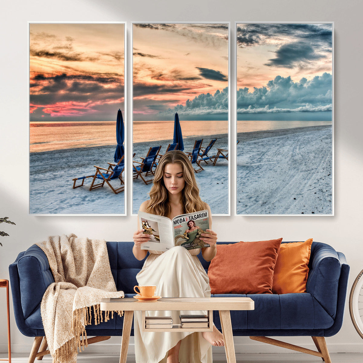 17237006-MGV-CV-36X24 - Serene Gulf Solitude Wall Art Canvas Print