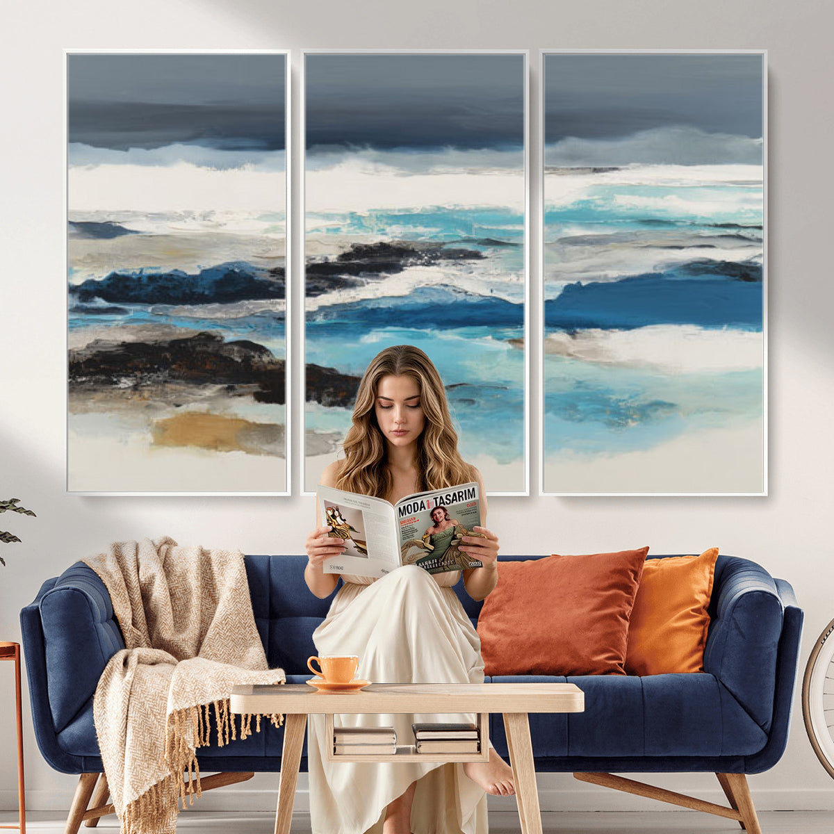 53645131-MGV-CV-36X24 - Extra Large Abstract Wall Art Canvas Print