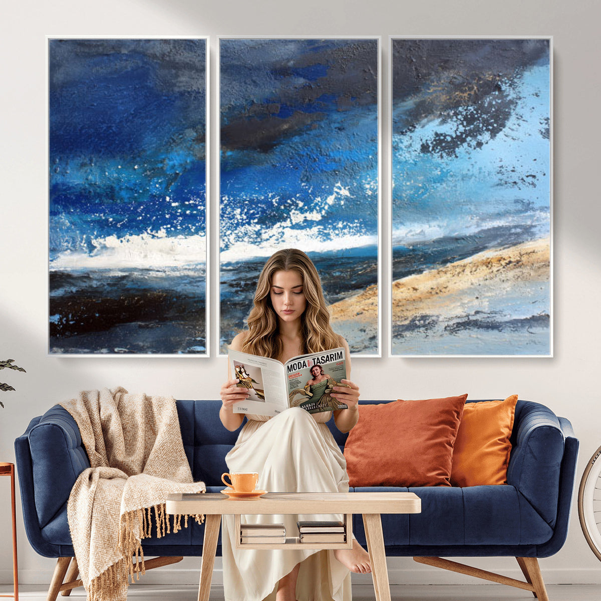 72157369-MGV-CV-36X24 - Extra Large Abstract Wall Art Canvas Print