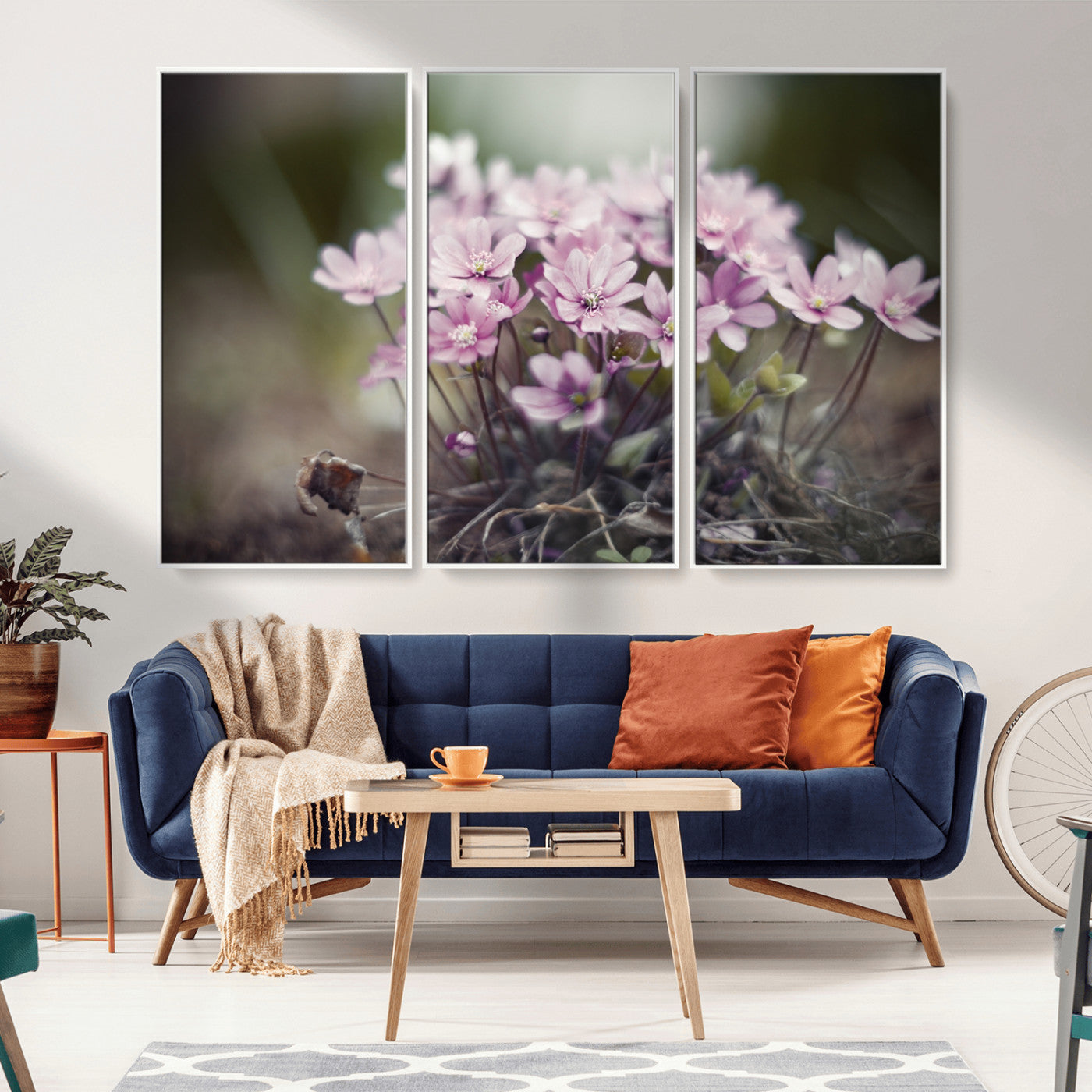 MGV-FC-48X32-3P - Pink Wild Flower Canvas Print