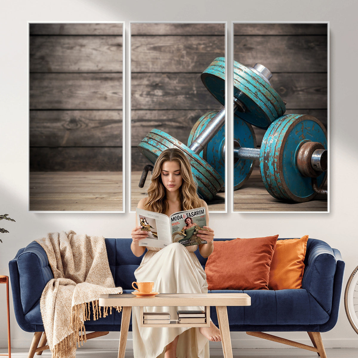 39364-MGV-CV-36X24 - Dumbbell and Sport Wall Art Canvas Print
