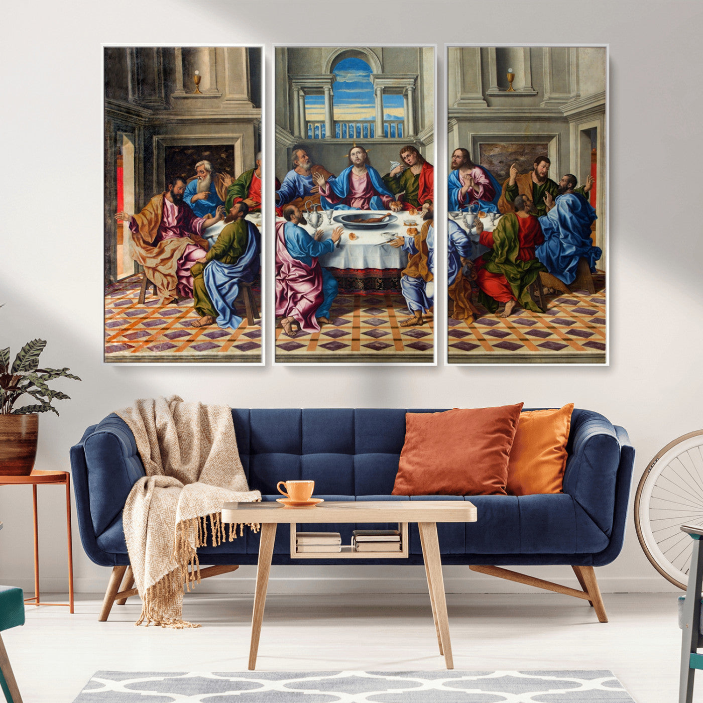 MGV-FC-48X32-3P - The Last Supper Multi Panel Canvas Wall Art