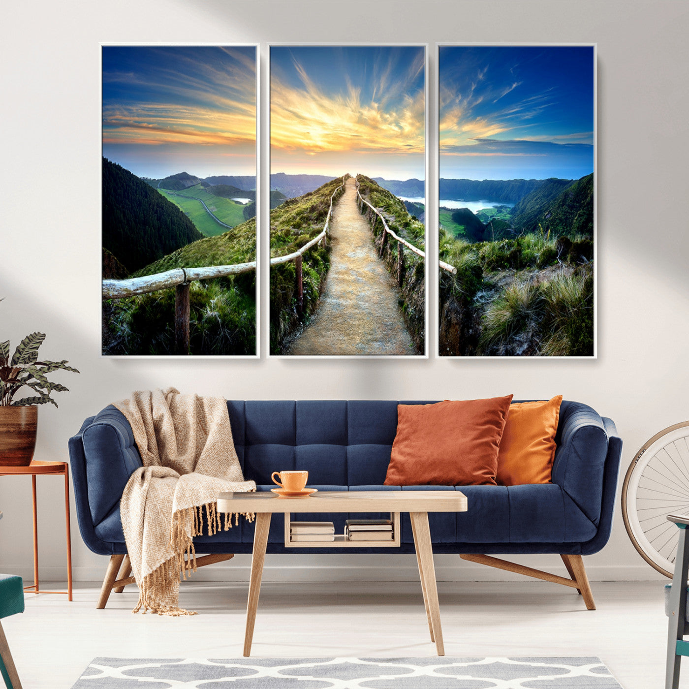 MGV-FC-48X32-3P - Mountain Landscape Wall Art Canvas Print