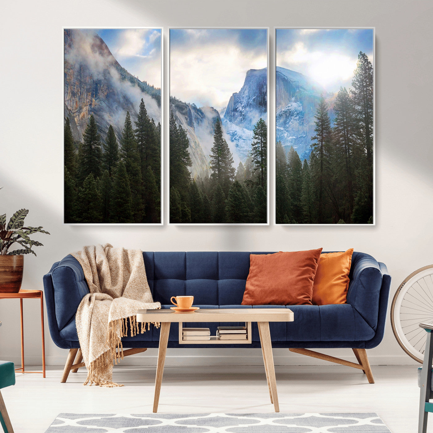 -Half Dome Yosemite Calinia Wall Art Canvas Print El Capitan
