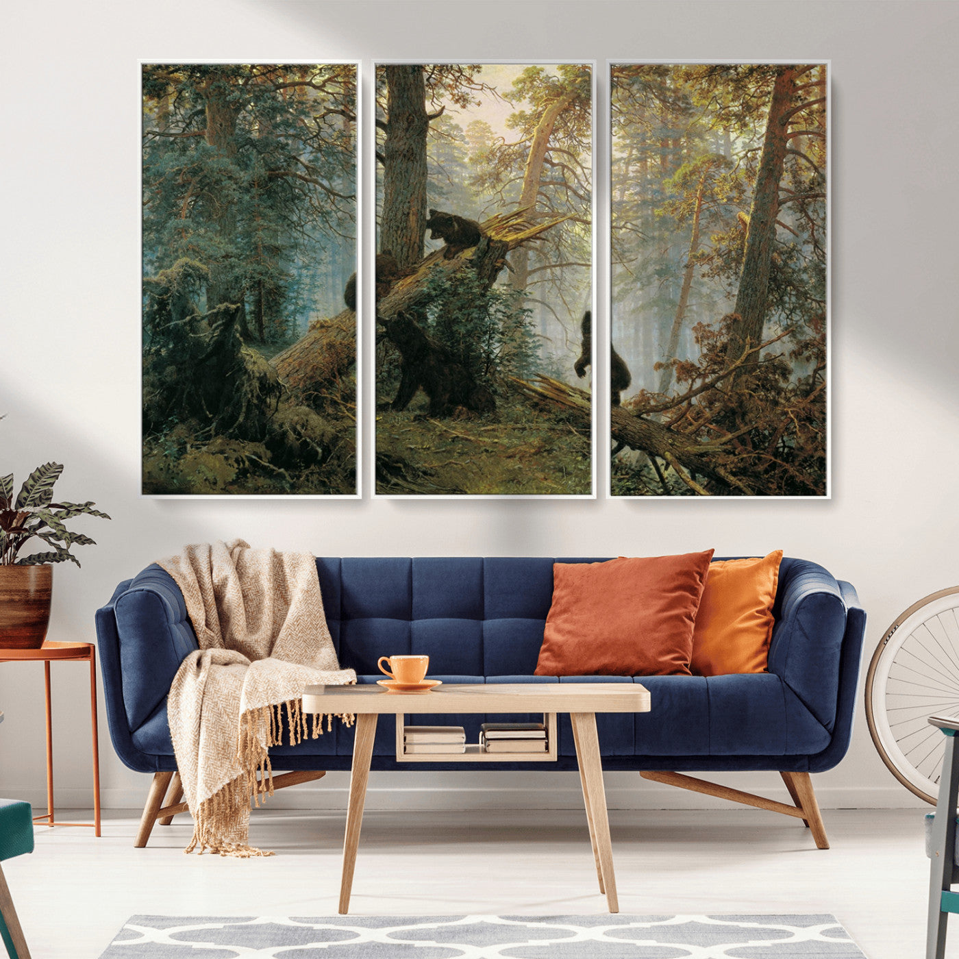 MGV-FC-48X32-3P - Grizzly Bear Cubs Wall Art Canvas Print
