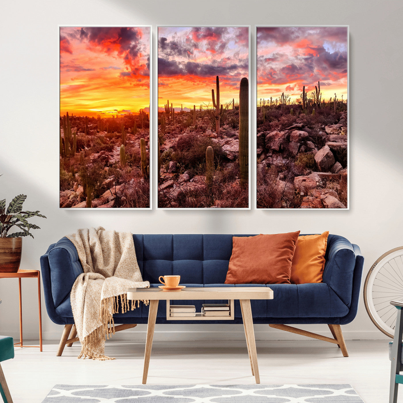 MGV-FC-48X32-3P - Arizona Desert Print, Western Cowboy Wall Art Print