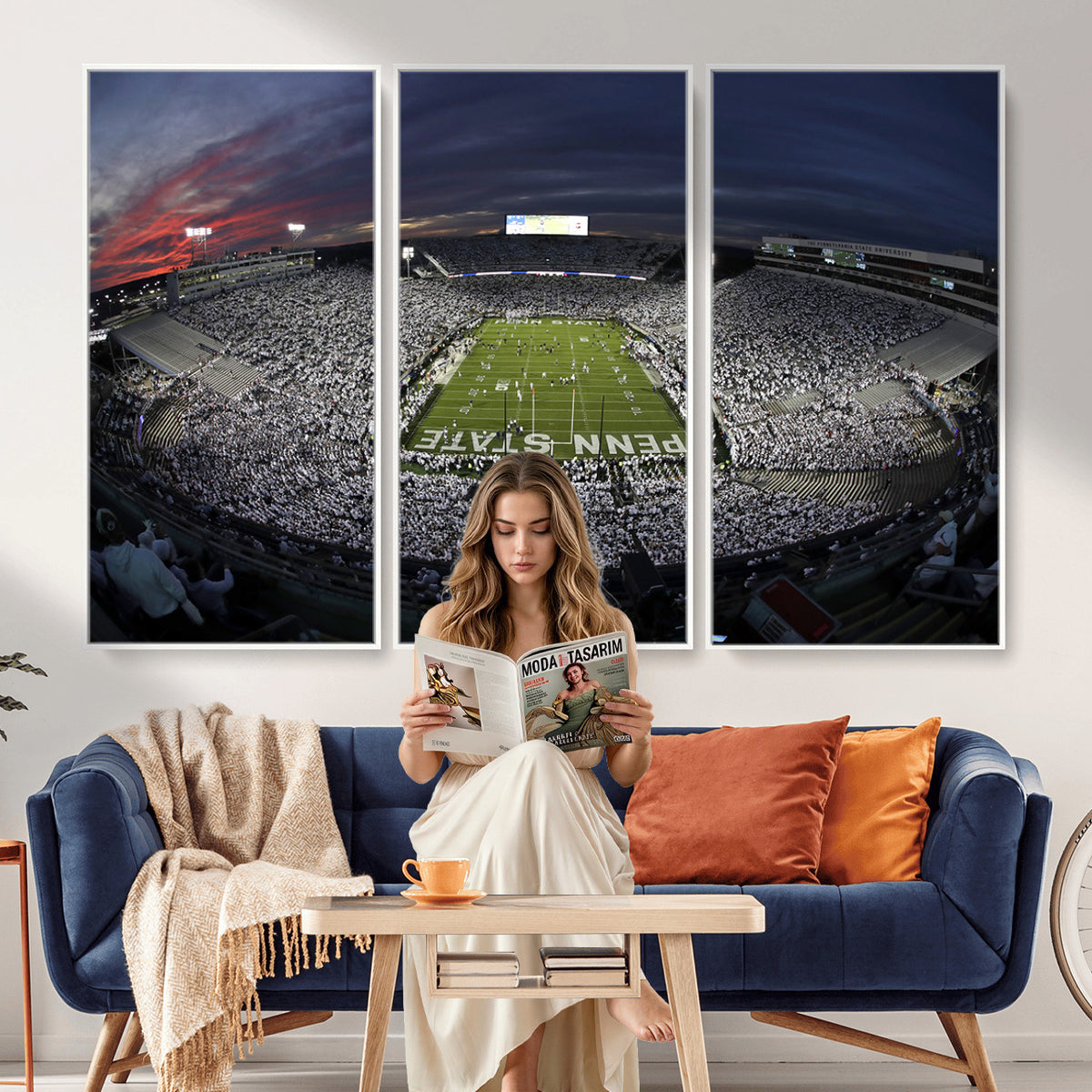 59877-MGV-CV-36X24 - Penn State University Nittany Lions Football Team Print