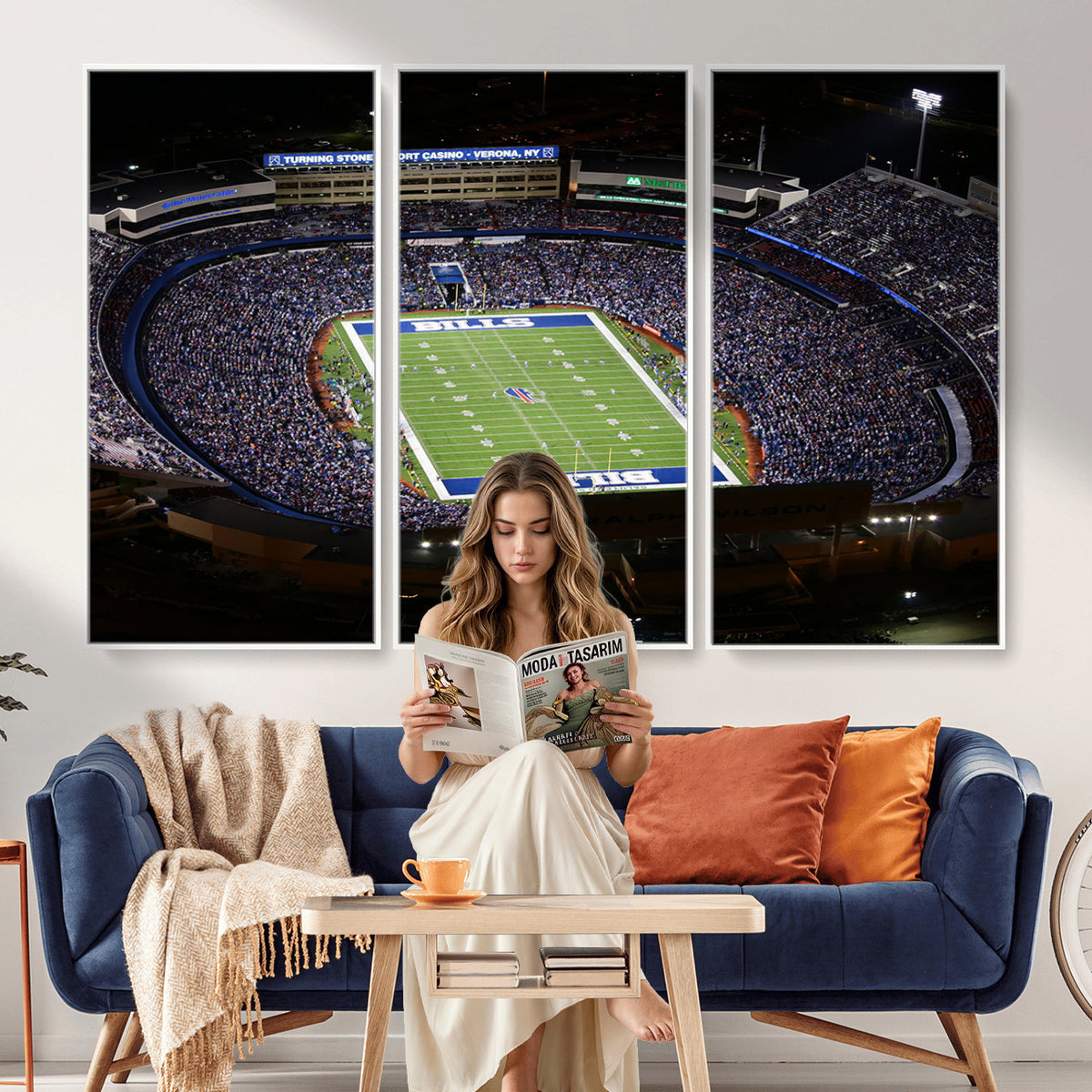 19030-MGV-CV-36X24 - Buffalo Bills NFL Football Team Print, Highmark Stadium