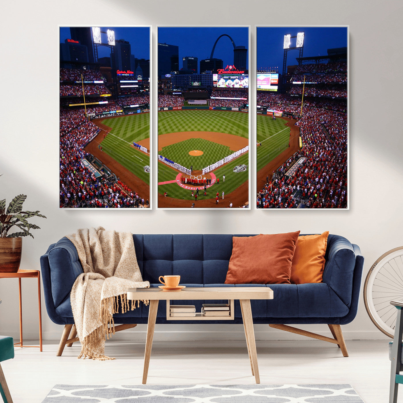 MGV-FC-48X32-3P - St. Louis Cardinals Baseball Team Print - Busch Stadium Wall Art Canvas Print