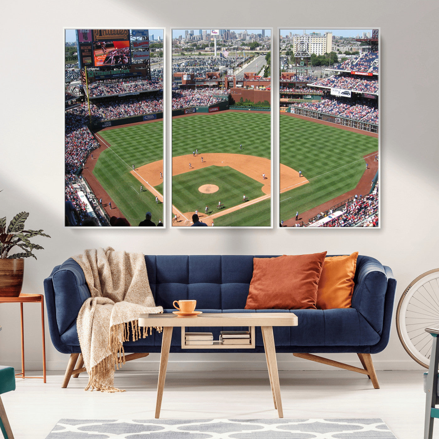MGV-FC-48X32-3P - Philadelphia Phillies Baseball Team Print - Philadelphia Citizens Bank Park Stadium Wall Art Canvas