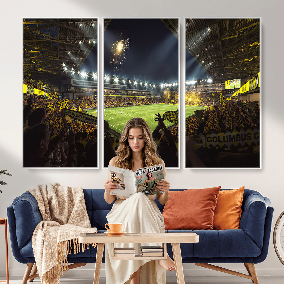 51122-MGV-CV-36X24 - Columbus Crew Soccer Team Print - Columbus Crew Stadium Wall Art Canvas Print
