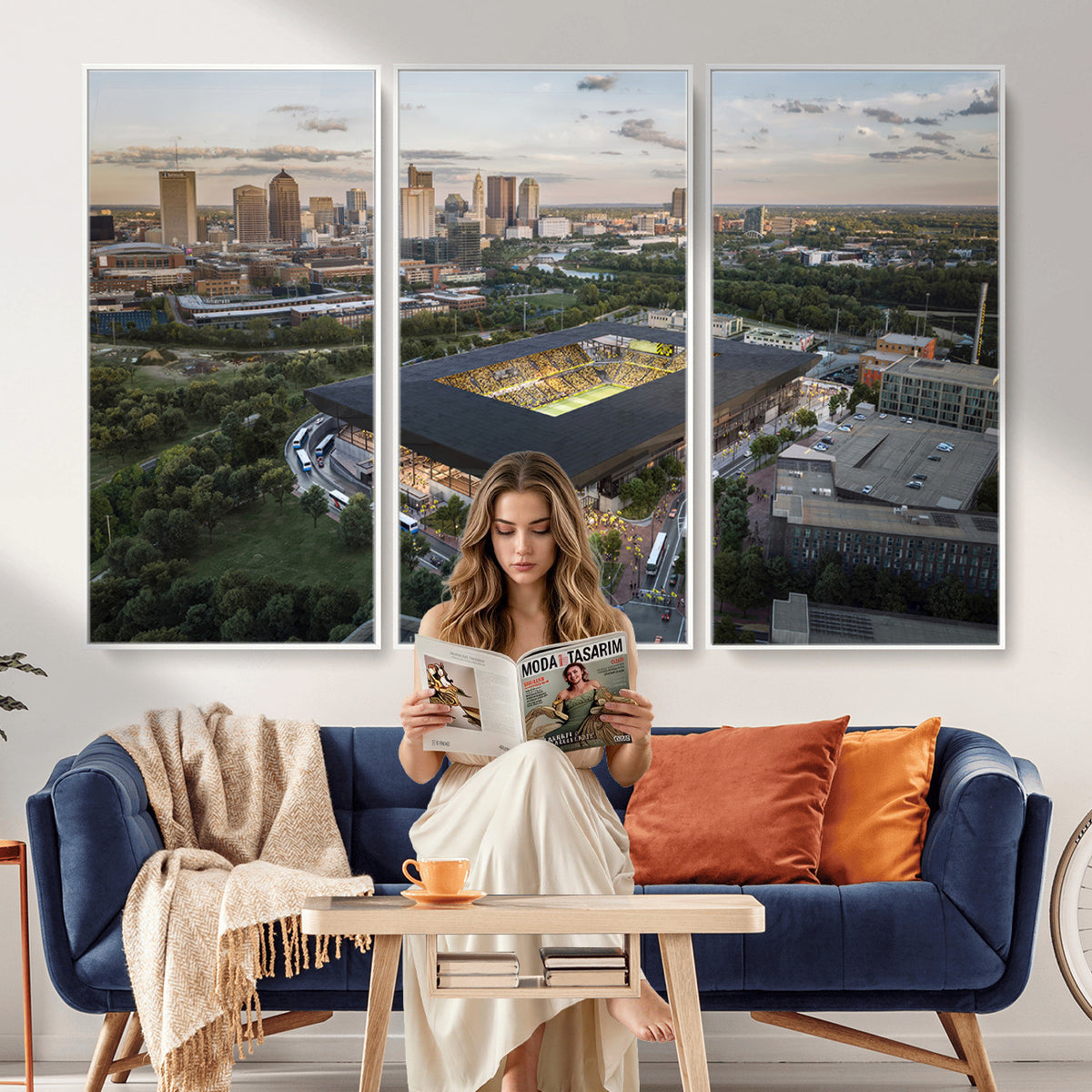 90971-MGV-CV-36X24 - Columbus Crew Soccer Team Print - Columbus Crew Stadium Wall Art, Columbus Crew Soccer Wall Art