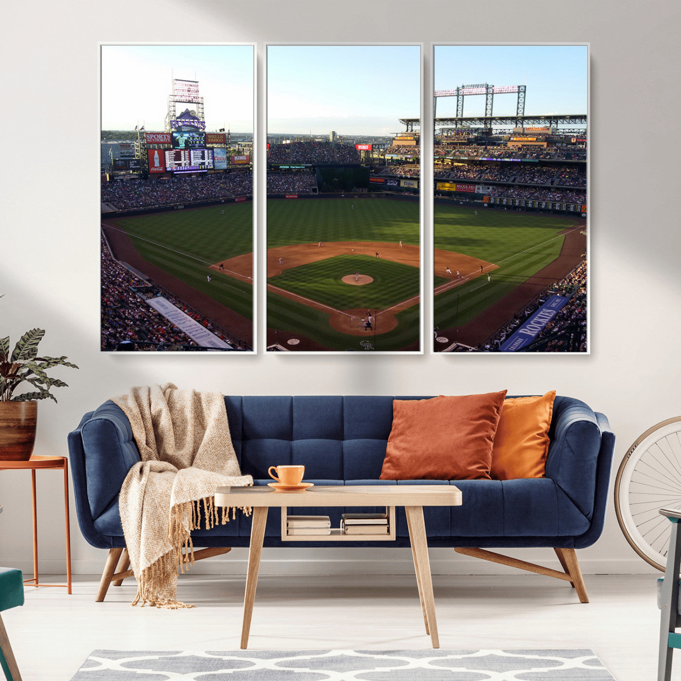 MGV-FC-48X32-3P - Colorado Rockies Coors Field Wall Art Canvas Print - MLB Baseball Stadium