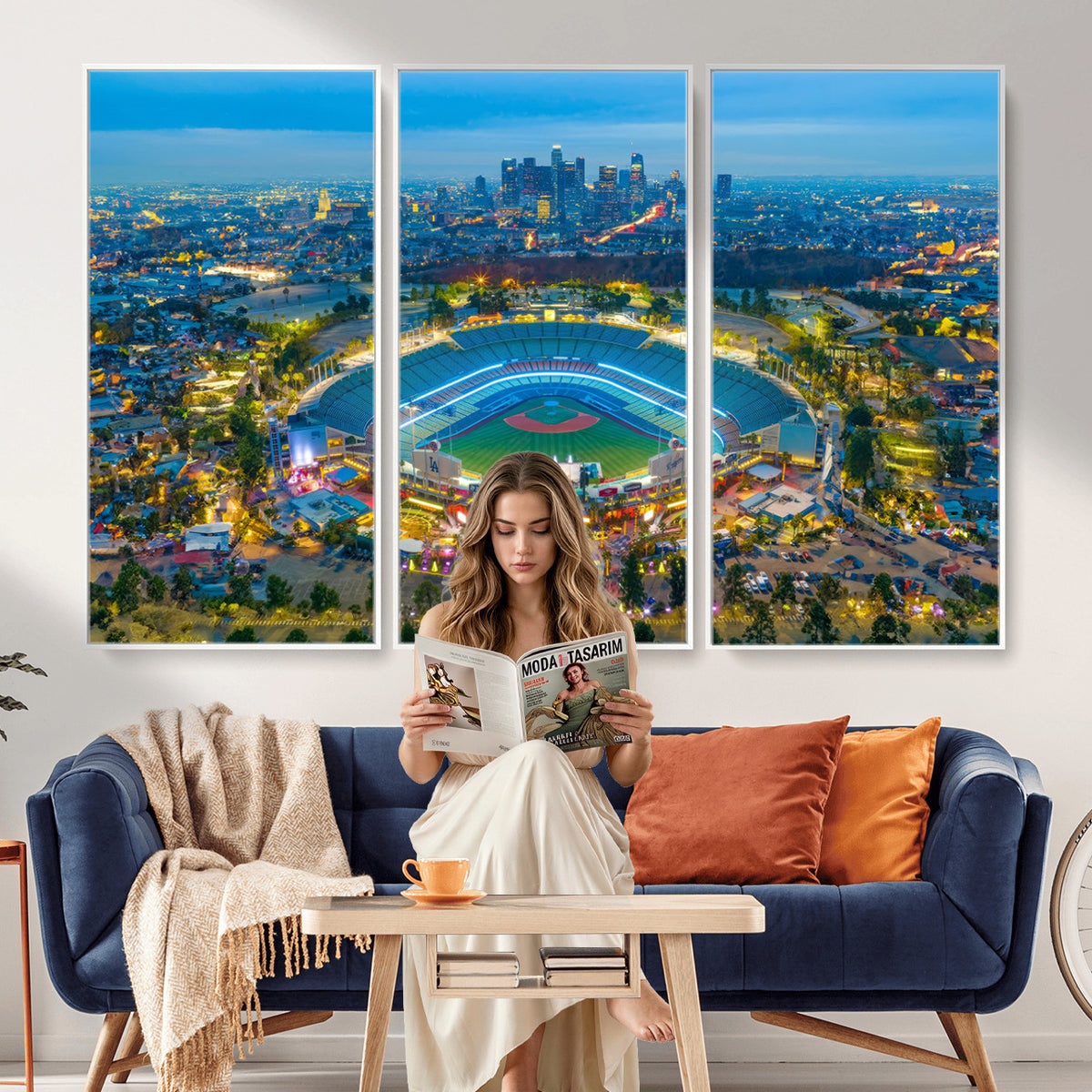 78144-MGV-CV-36X24 - Los Angeles Dodgers Wall Art Canvas, Dodger Stadium Wall Art