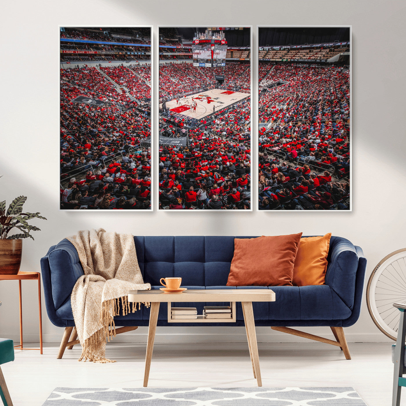 MGV-FC-48X32-3P - Louisville Cardinals Basketball Print Canvas - Louisville KFC Yum Center Arena Wall Art Canvas Print