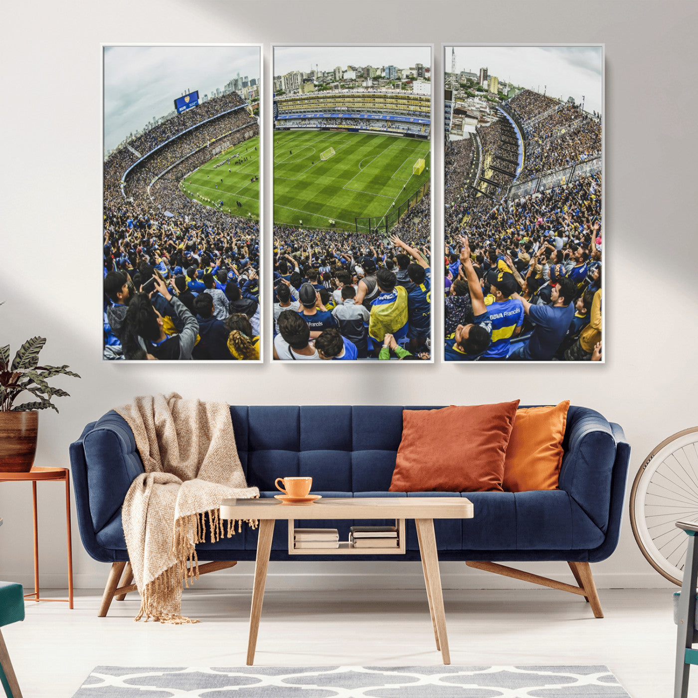 MGV-FC-48X32-3P - Boca Juniors Soccer Team Print Wall Art - Buenos Aires Bombonera Stadium Canvas Print