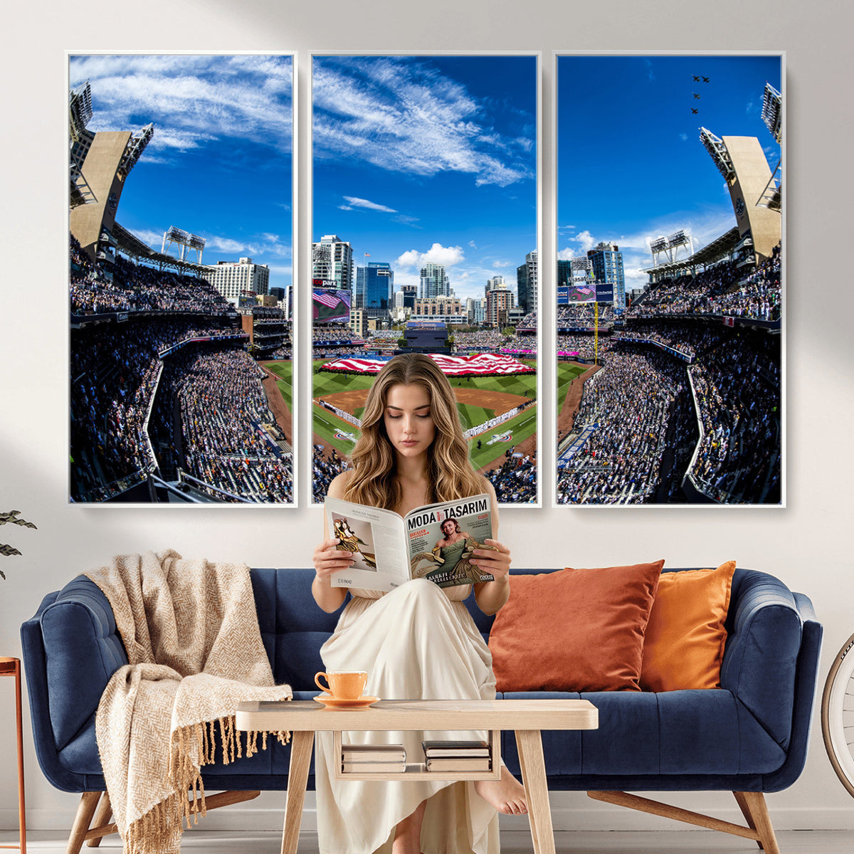 52297-MGV-CV-36X24 - San Diego Padres Baseball Team Print, Petco Park Stadium