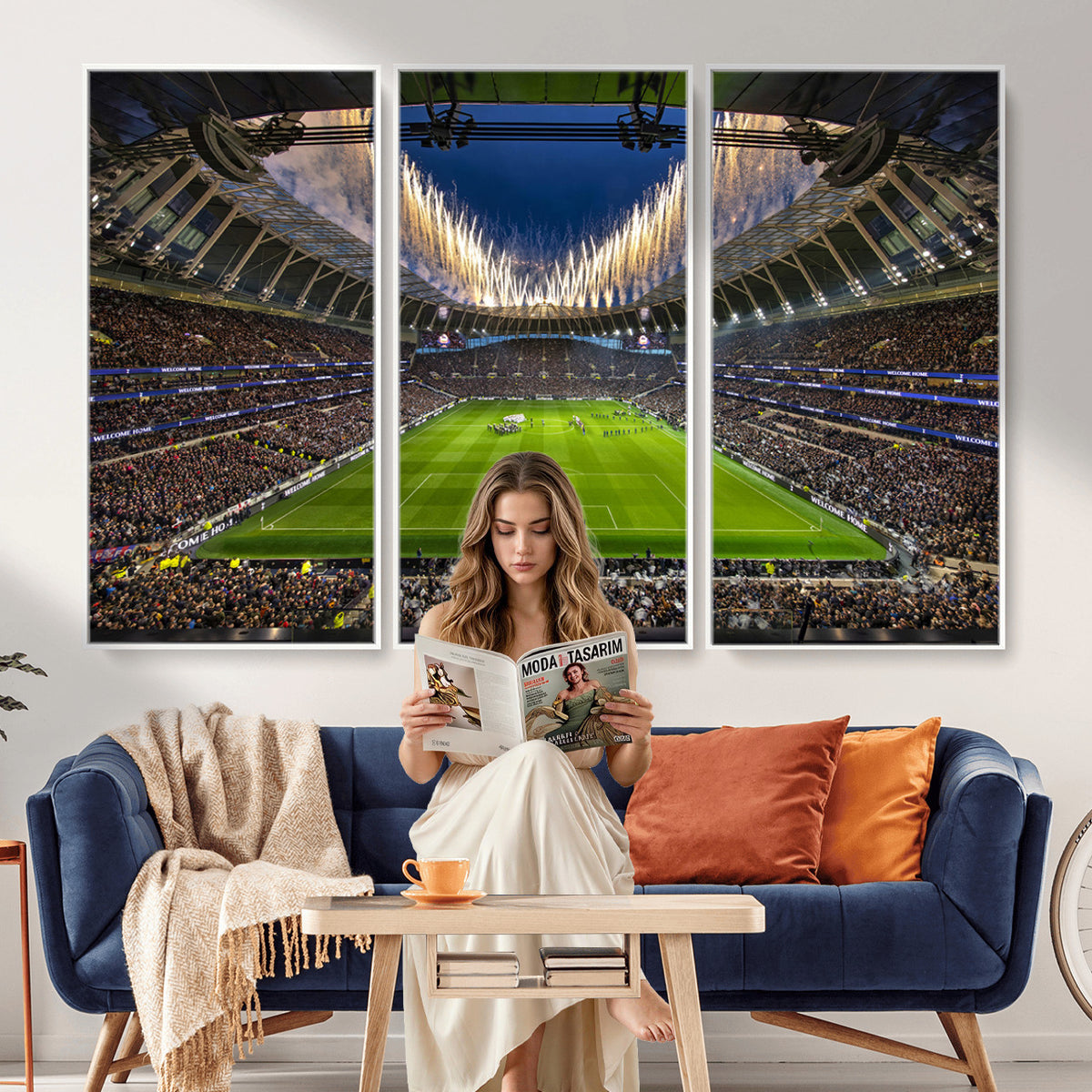 40157-MGV-CV-36X24 - Tottenham Hotspur Football Team Print, London Tottenham Hotspur Stadium Wall Art