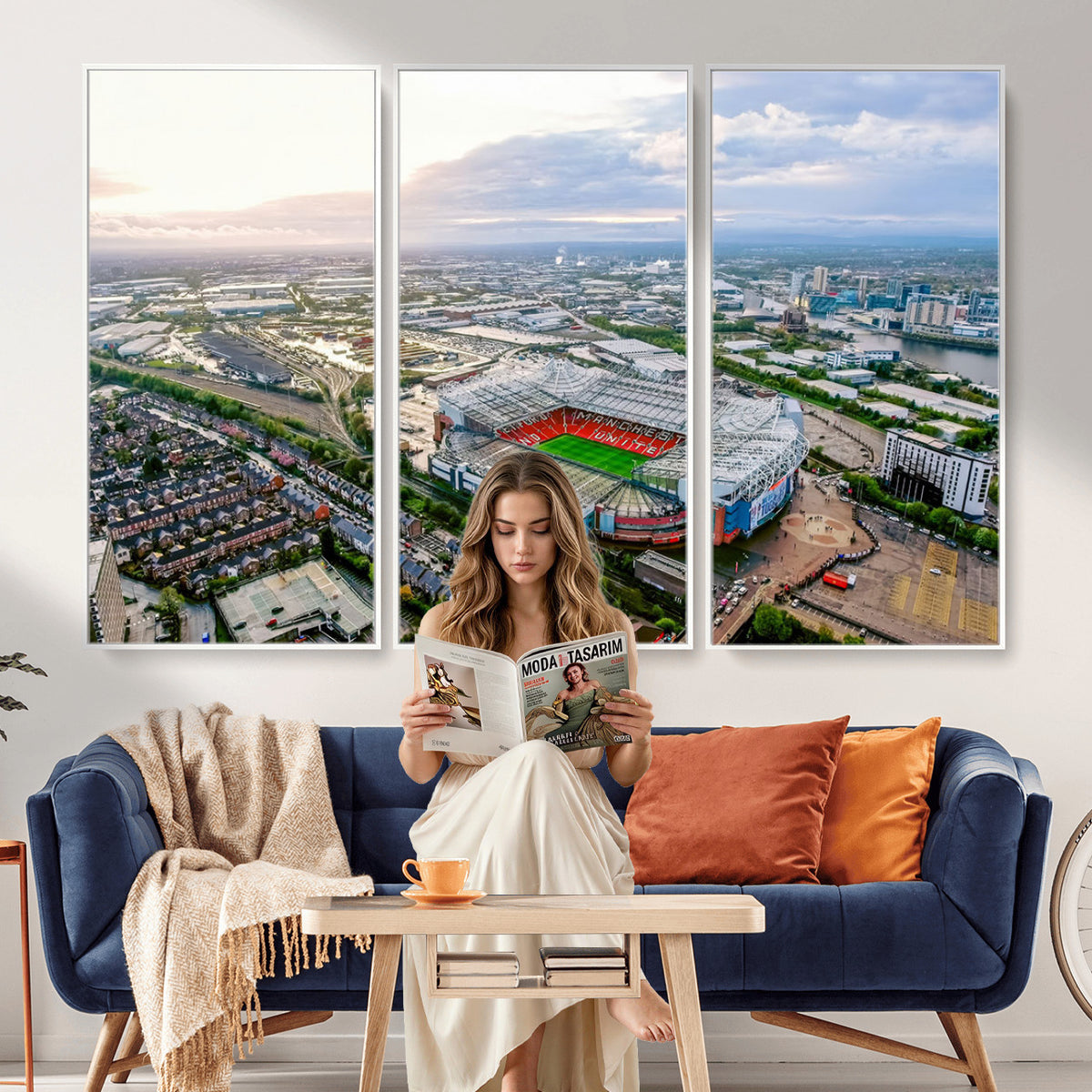 85657-MGV-CV-36X24 - Old Trafford Manchester United Stadium Wall Art Canvas Print