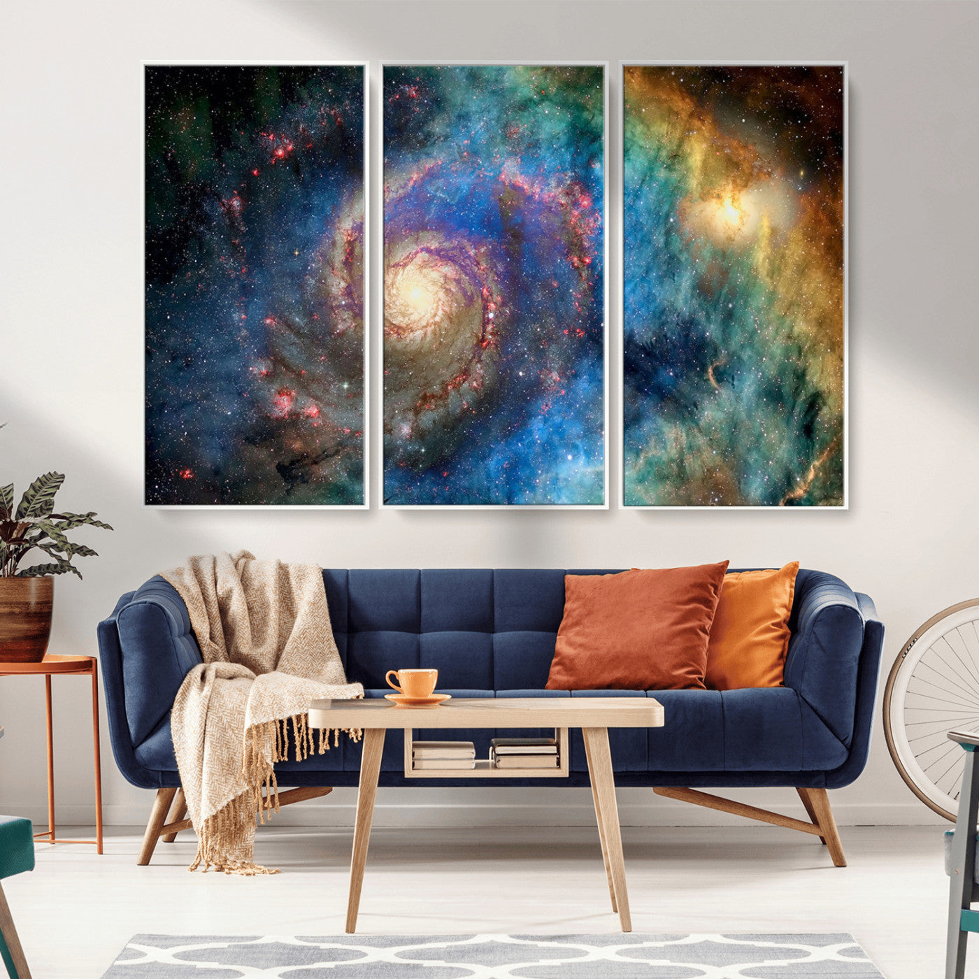 MGV-FC-48X32-3P - Spiral Galaxy Wall Art Canvas Print