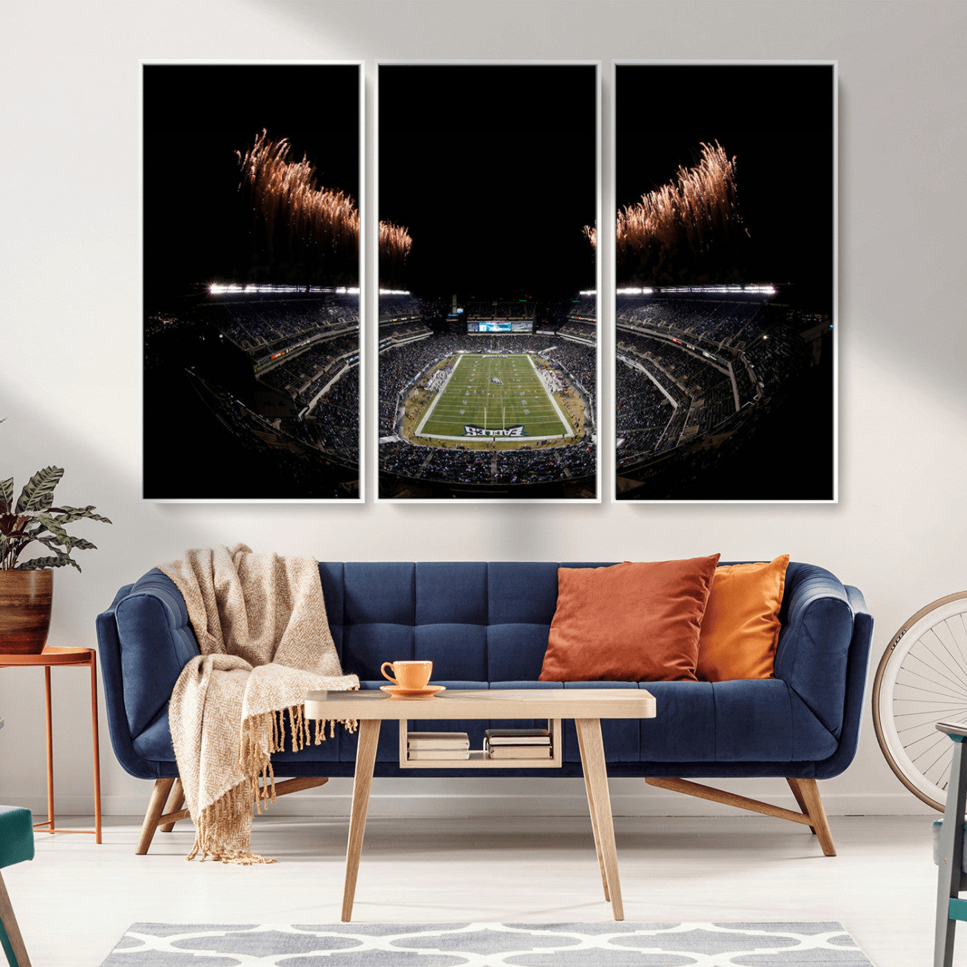 MGV-FC-48X32-3P - Eagles Field Stadium Wall Art | Philadelphia Eagles Football Team Print - Philadelphia Lincoln