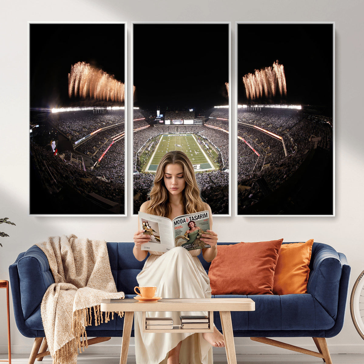 48893-MGV-CV-36X24 - Eagles Field Stadium Wall Art, Lincoln Financial Field