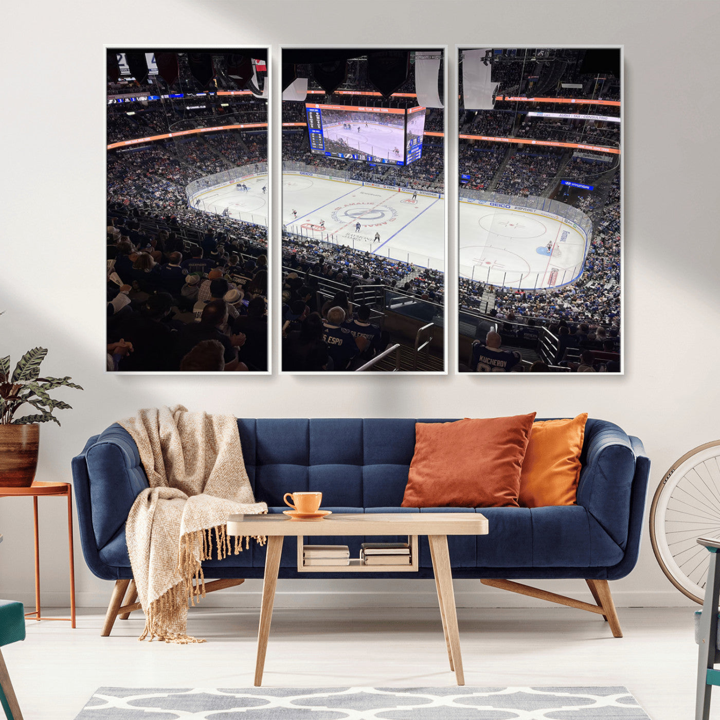 MGV-FC-48X32-3P - Amalie Arena Florida Wall Art Canvas Print - NHL Hockey Stadium Print