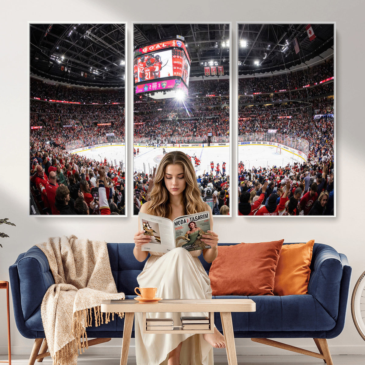 15750-MGV-CV-36X24 - Amerant Bank Arena Wall Art Canvas Print, Hockey Arena