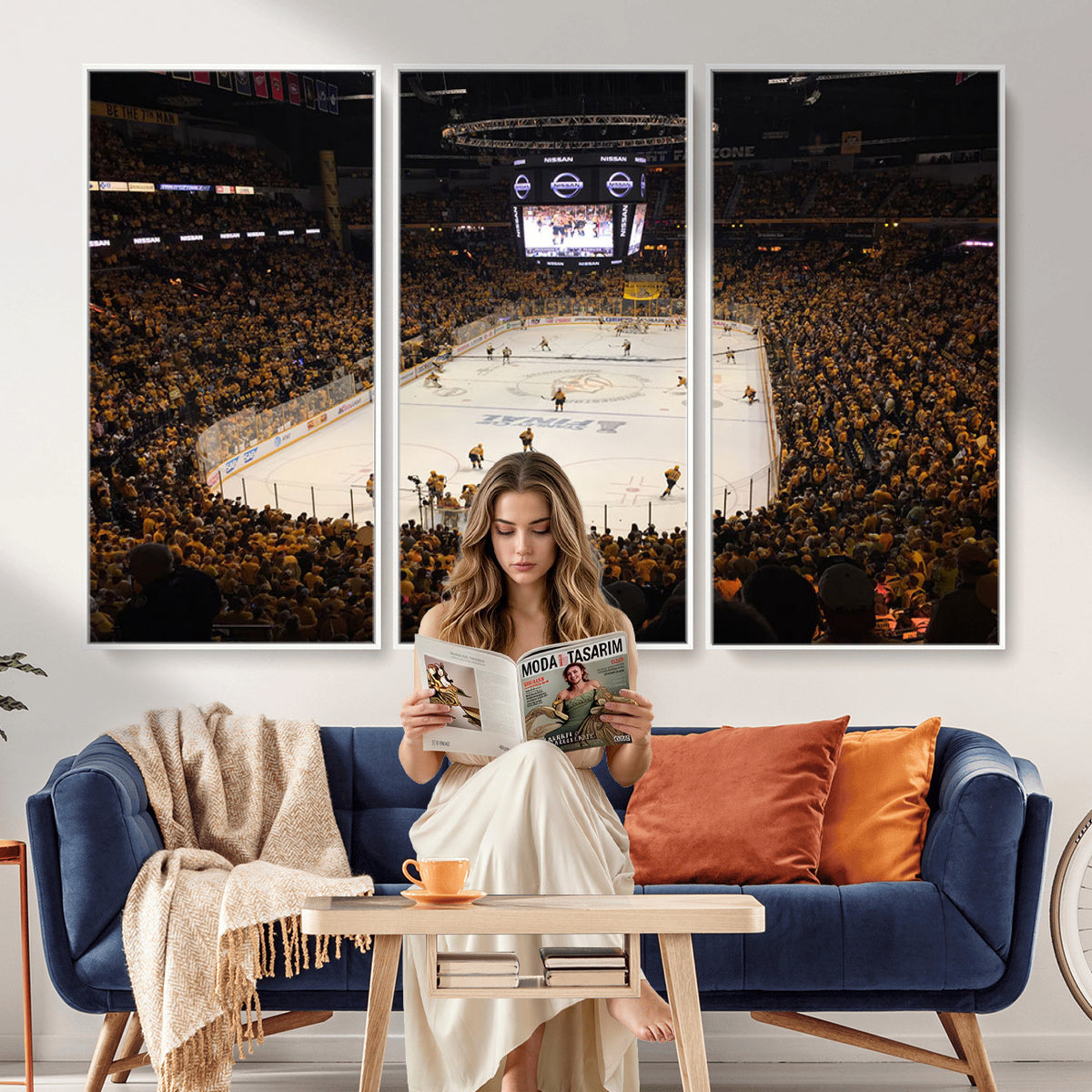 99407-MGV-CV-36X24 - Bridgestone Arena - Nashville Predators Hockey Team Print - Nashville Wall Art Canvas Print