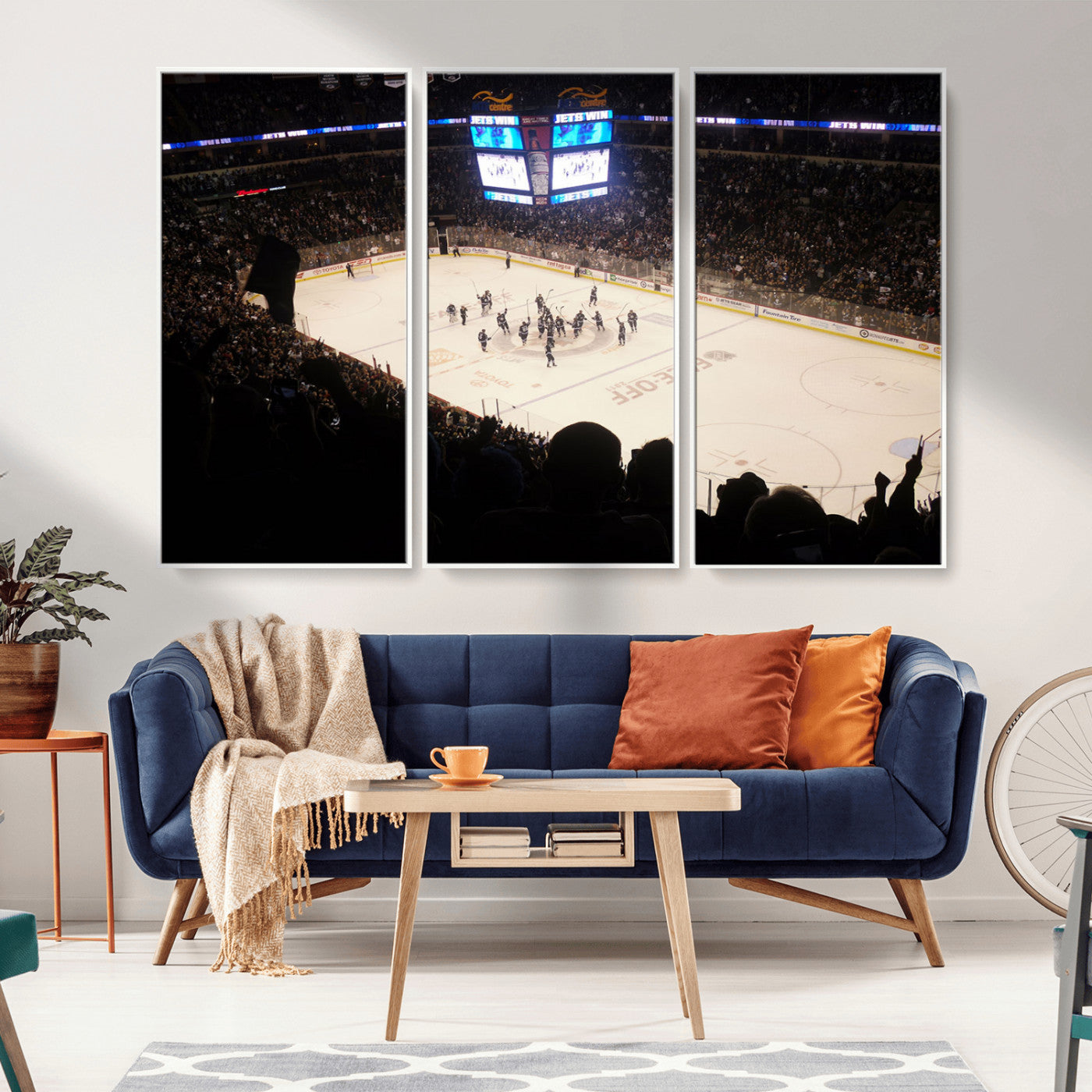 MGV-FC-48X32-3P - Canada Life Centre Wall Art | Winnipeg Jets Hockey Team Print Canvas | Ready to Hang | Winnipeg Wall