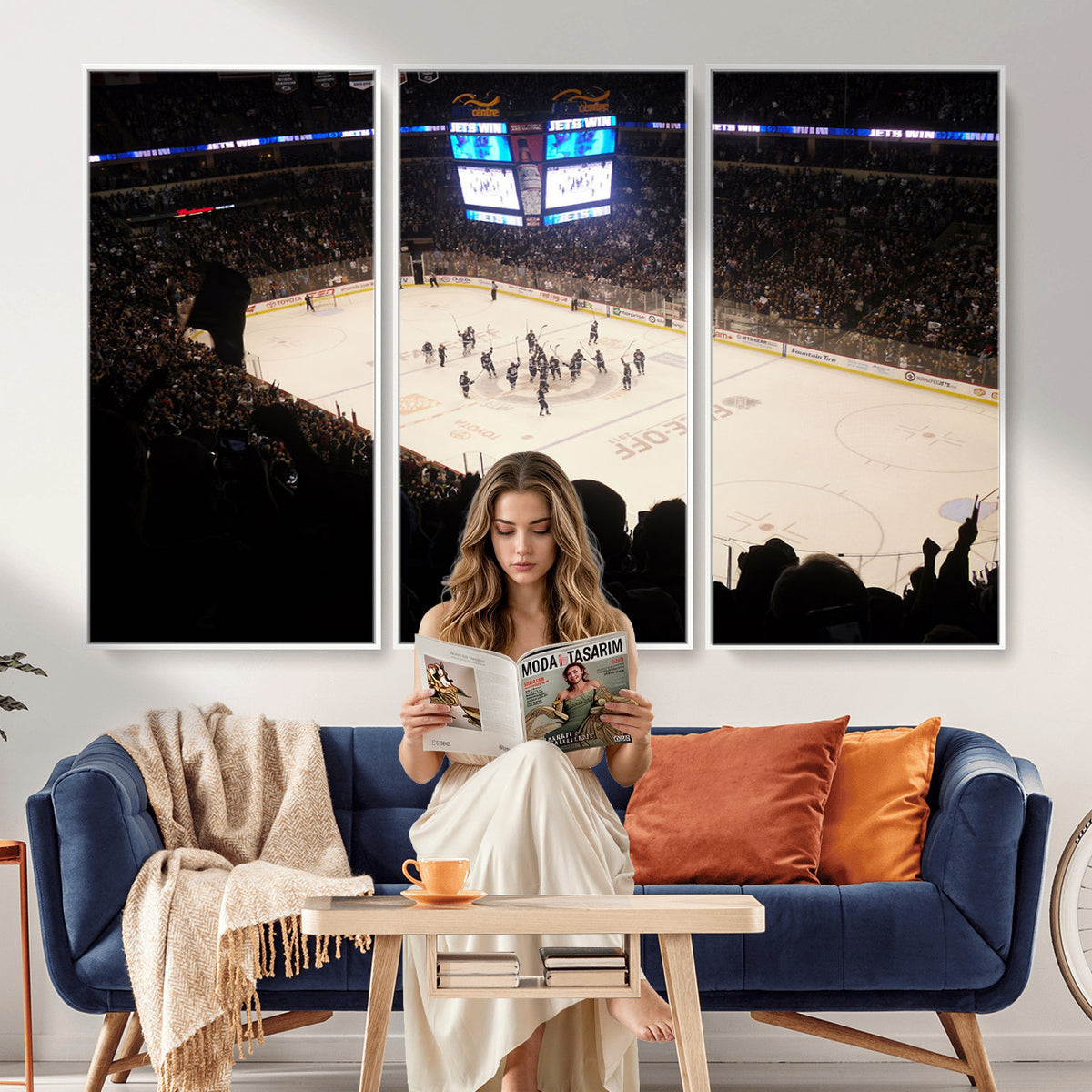 22497-MGV-CV-36X24 - Canada Life Centre Wall Art | Winnipeg Jets Hockey Team Print Canvas | Ready to Hang | Winnipeg Wall