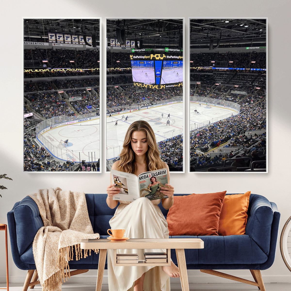 75222-MGV-CV-36X24 - Enterprise Center Missouri St. Louis Blues Hockey Stadium