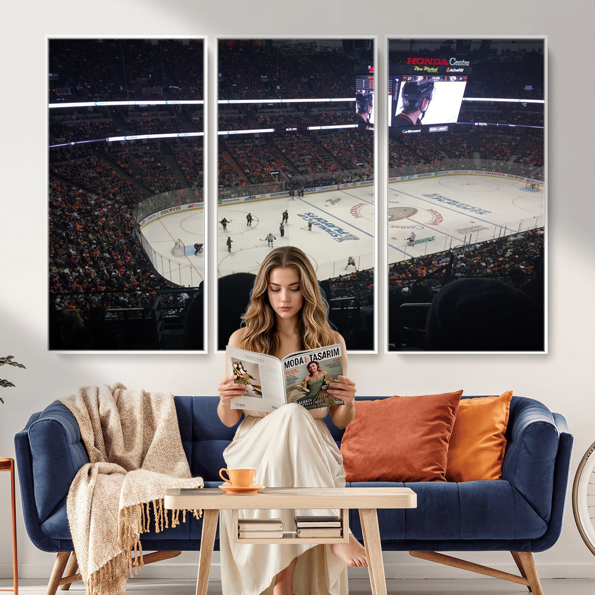 24634-MGV-CV-36X24 - Honda Center California Anaheim Ducks Hockey Stadium Wall Art